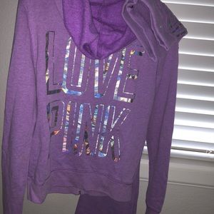 VS Pink Sweatsuit - jacket and pants
